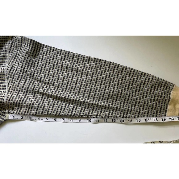 The Territory Ahead Mens Henley Boho Shirt Tan/Blue Stripe LS Size XL - Picture 7 of 9